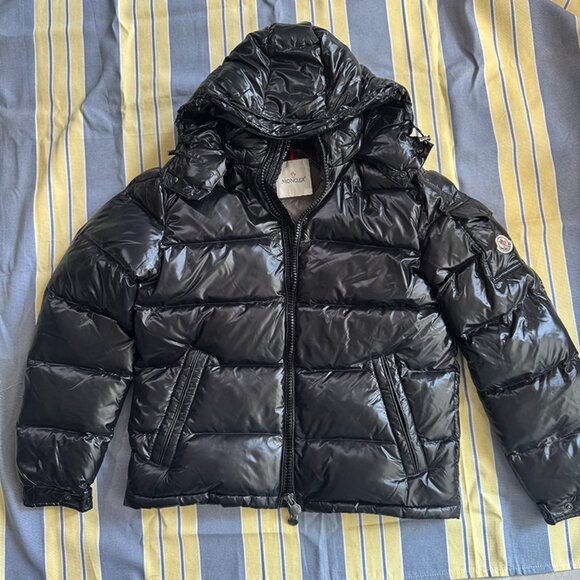 Moncler Maya Black Shiny Windbreaker Jacket - Picture 1 of 10